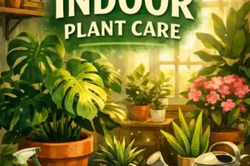 a room of easy indoor plants representing the beginner guide for indoor plant care